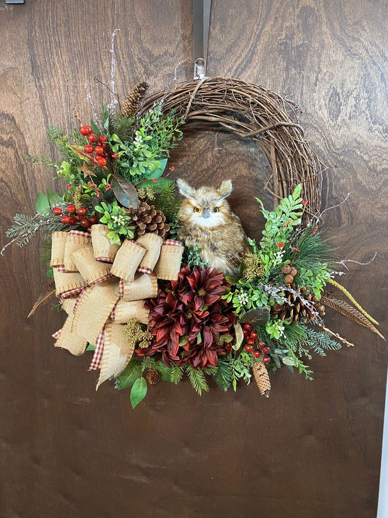 Winter Owl Wreath