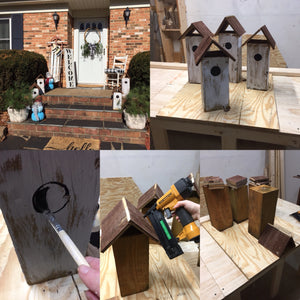 Wood Block Birdhouses