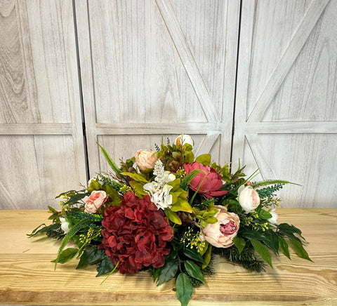 Peony & Hydrangea Flower Arrangement - swag
