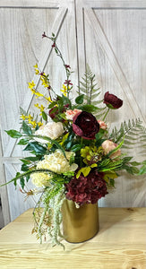 Peony & Hydrangea Flower Arrangement