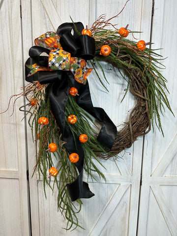 Pumpkin Spray Wreath