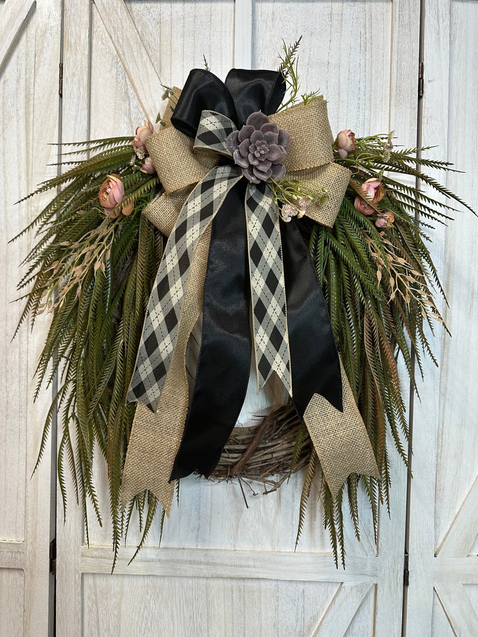 Fall Vintage Roses Wreath