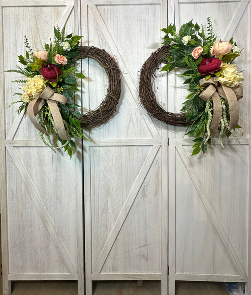 Peonies & Hydrangeas Wreath