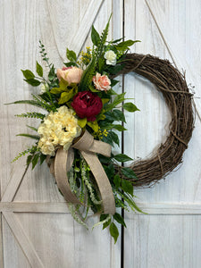 Peonies & Hydrangeas Wreath