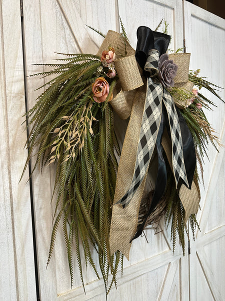 Fall Vintage Roses Wreath