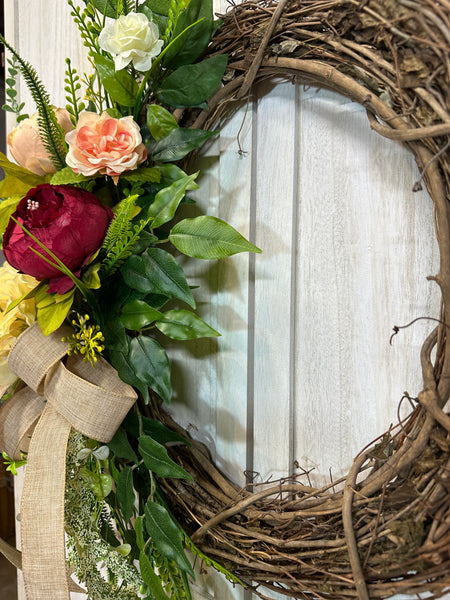 Peonies & Hydrangeas Wreath