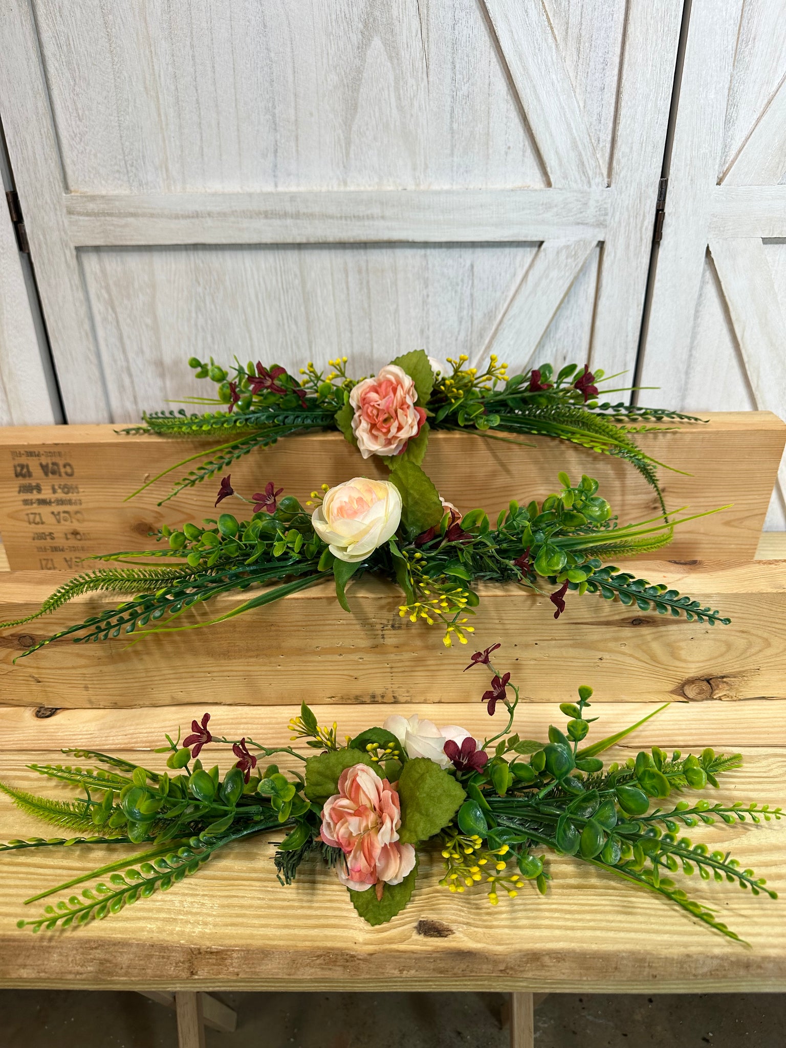 Peony & Ranunculus - petite swag