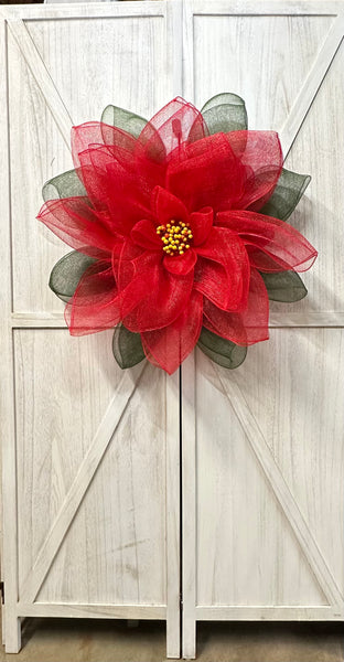 Poinsettia Flower - Door Hanger (NEW style)