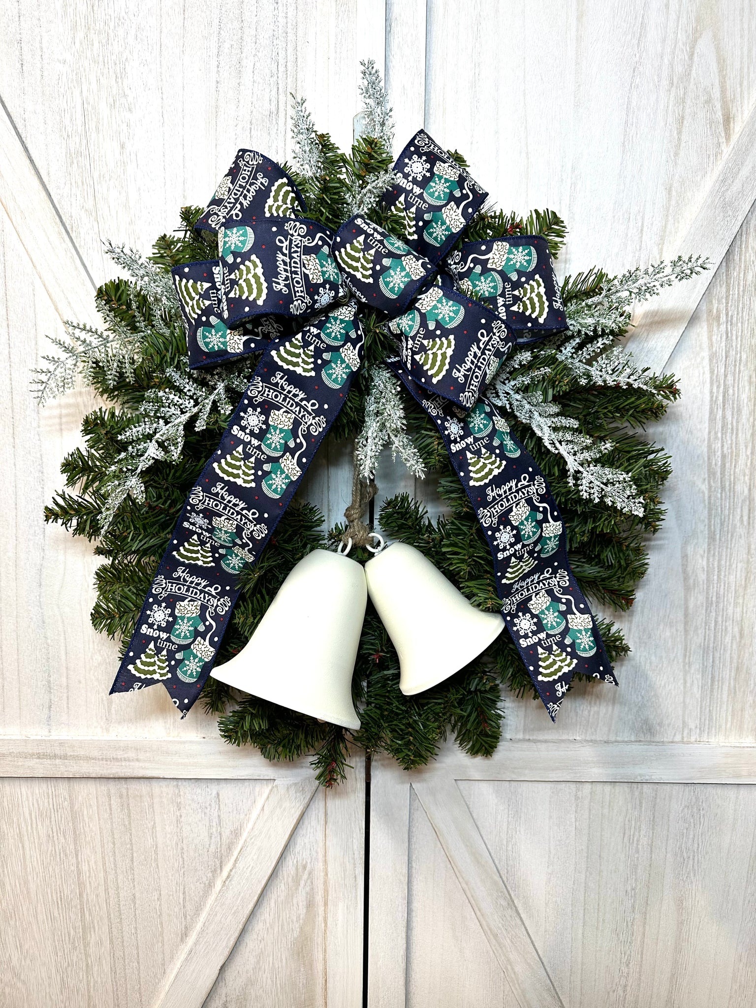 Snow Time Bells Wreath