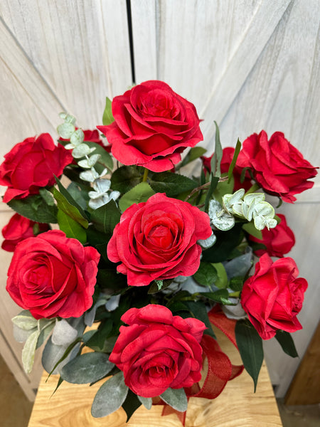 Roses Cemetery Arrangement