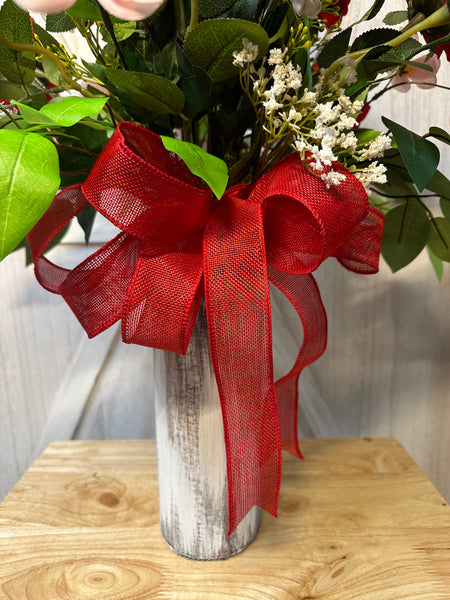 Rose Themed Cemetery Arrangement