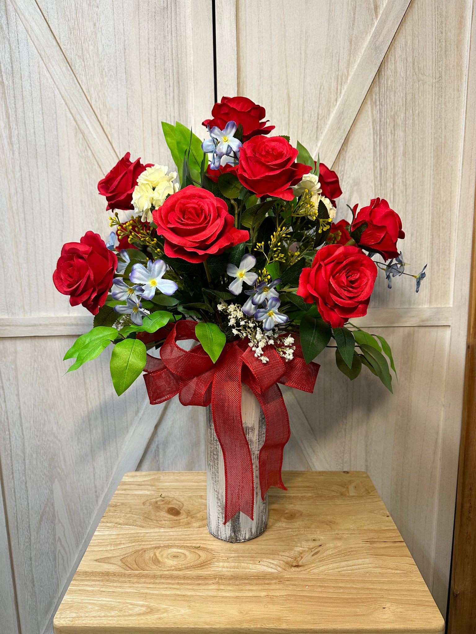 Patriotic Themed Cemetery Arrangement