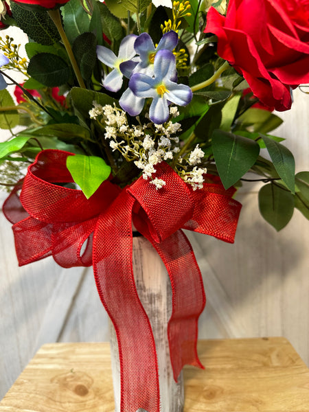 Patriotic Themed Cemetery Arrangement