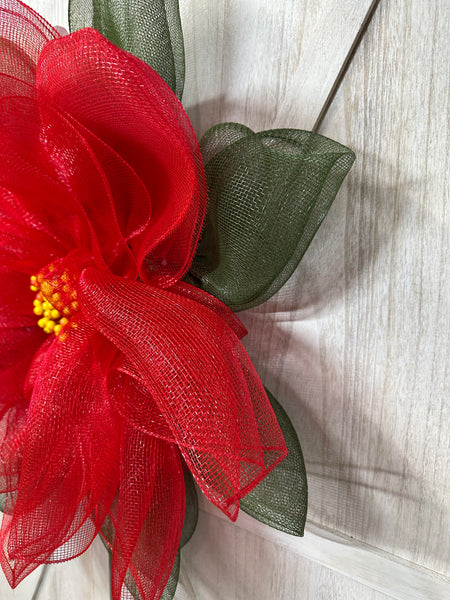 Poinsettia Flower - Door Hanger (NEW style)