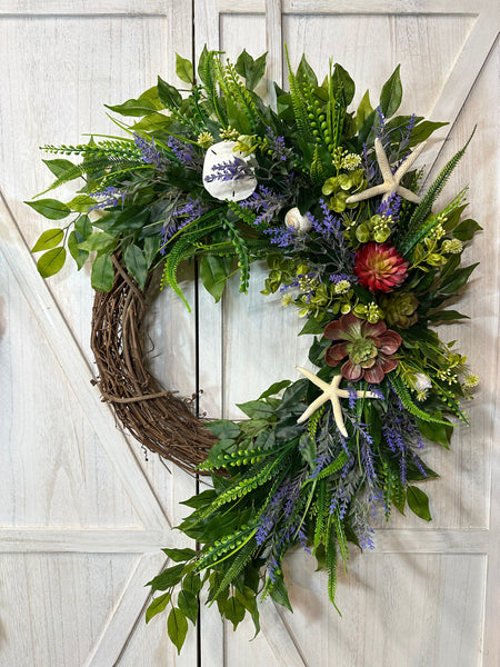 Starfish & Sand Dollar Wreath