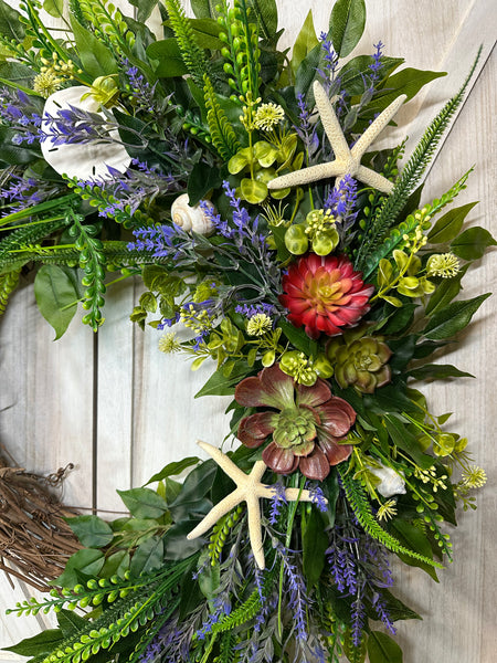Starfish & Sand Dollar Wreath