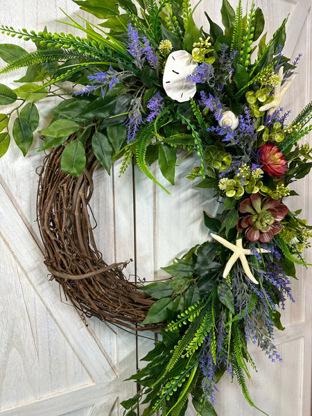 Starfish & Sand Dollar Wreath