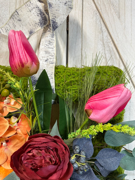 Fall Pumpkins & Tulips Swag