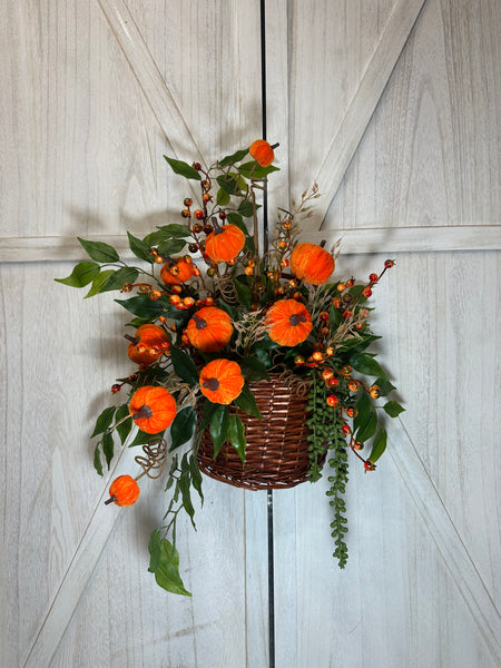 Basket of Pumpkins - Door Hanger