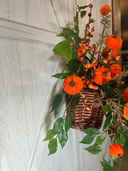 Basket of Pumpkins - Door Hanger
