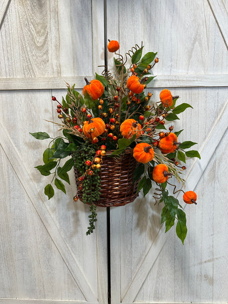 Basket of Pumpkins - Door Hanger