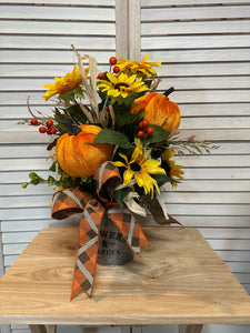 Pumpkins & Sunflowers Floral Arrangement