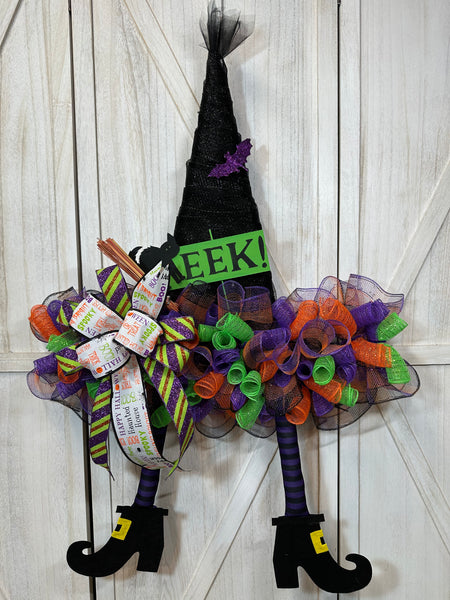 Witch Hat Wreath - Purple Tutu
