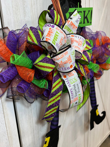 Witch Hat Wreath - Purple Tutu