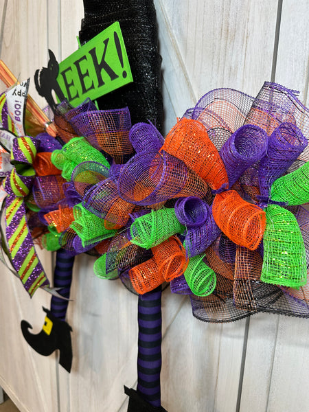 Witch Hat Wreath - Purple Tutu