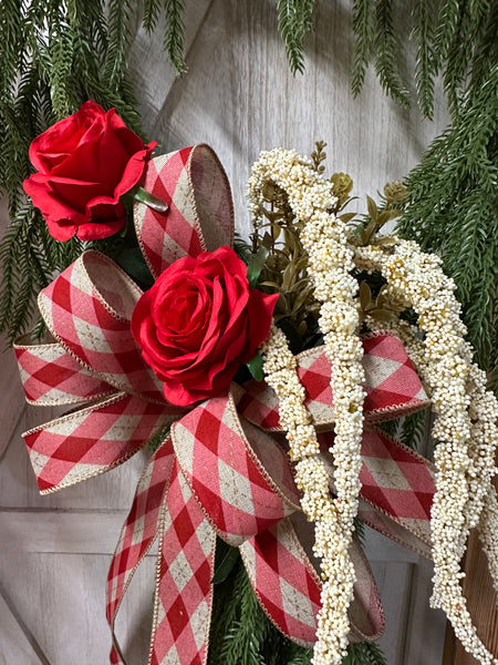 Heart Valentine Greenery Wreath