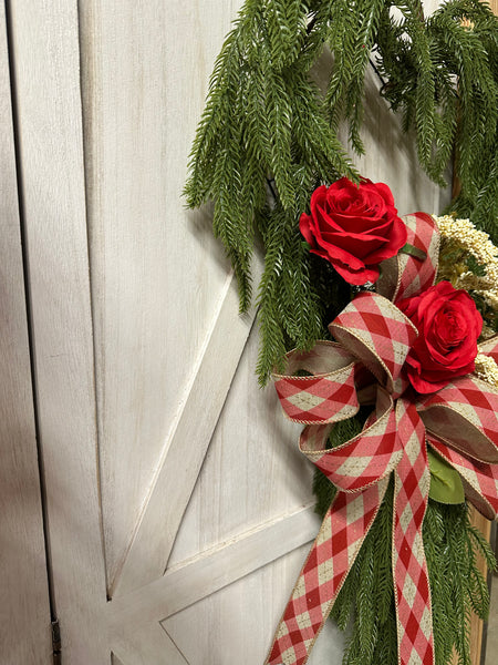 Heart Valentine Greenery Wreath