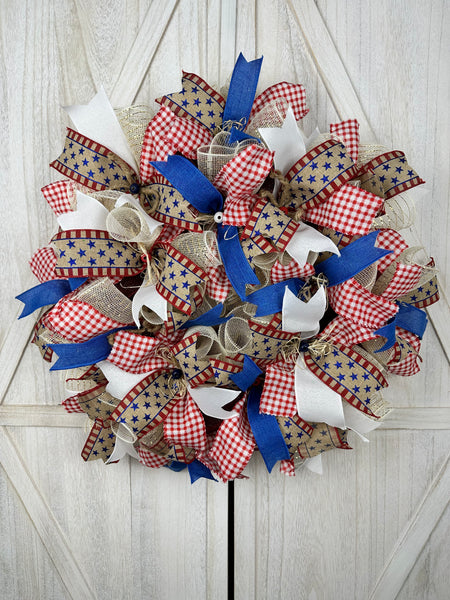 Patriotic Rustic Wreath