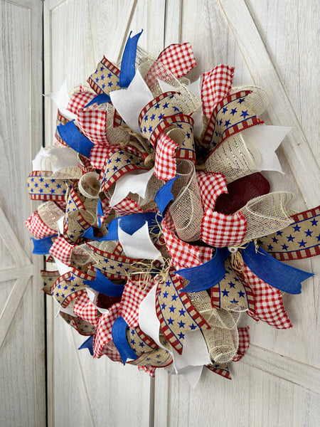 Patriotic Rustic Wreath