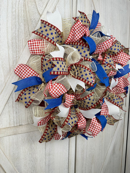 Patriotic Rustic Wreath