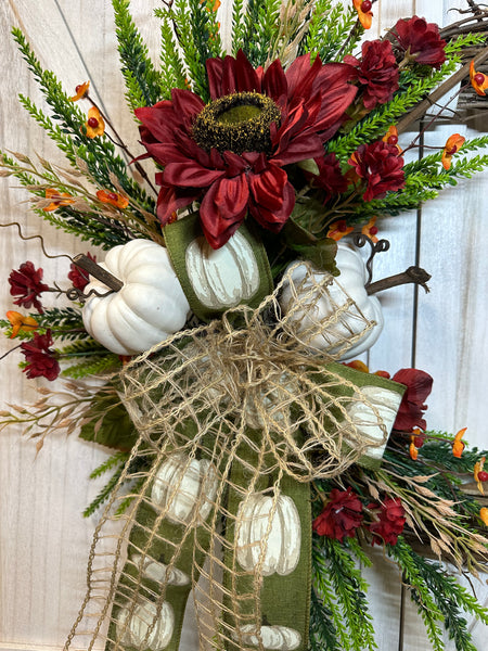 Sunflower & Pumpkins Wreath