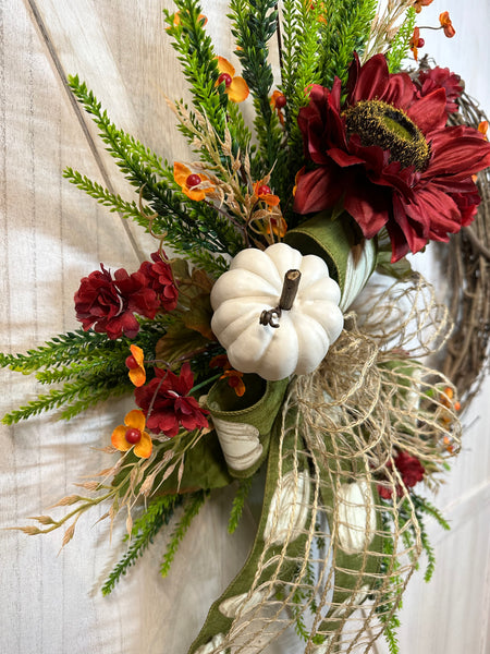 Sunflower & Pumpkins Wreath