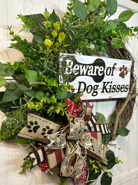 Dog Themed Welcome Wreath