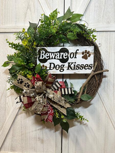 Dog Themed Welcome Wreath