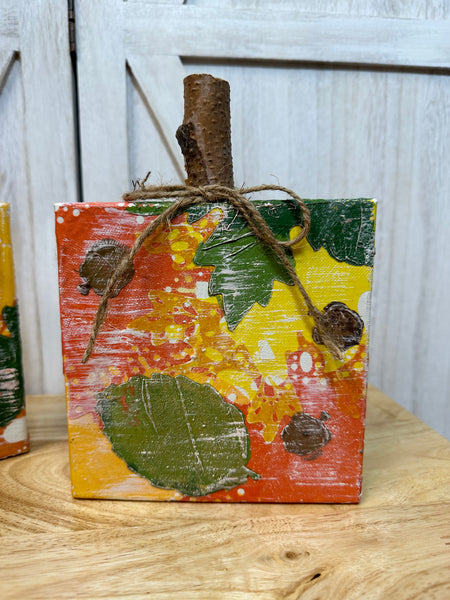 Canvas Decoupage Pumpkin