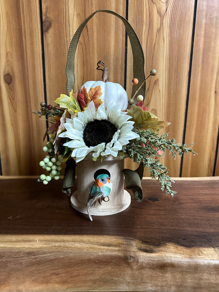 Fall Birdhouse Topairy