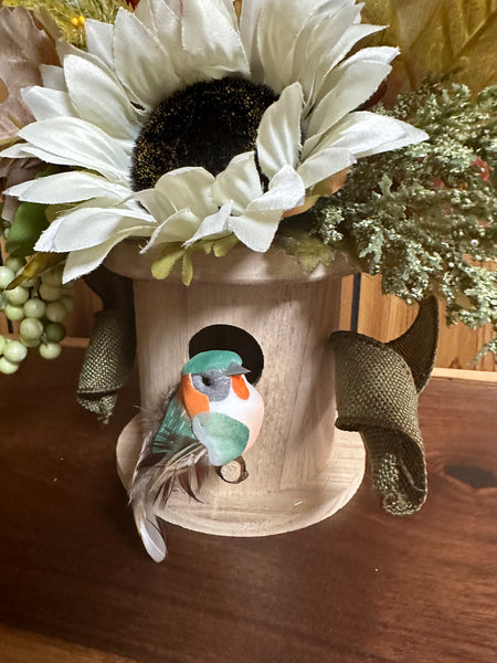 Fall Birdhouse Topairy