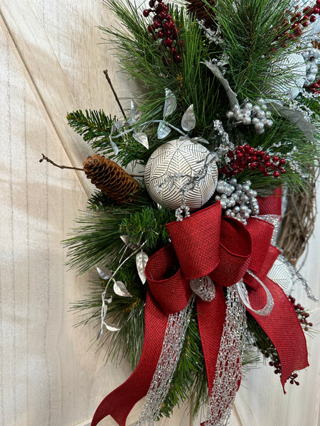 Iced Pine Winter Wreath