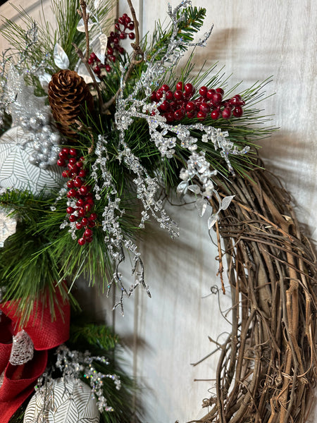 Iced Pine Winter Wreath