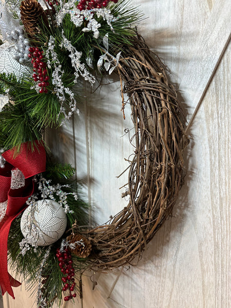 Iced Pine Winter Wreath