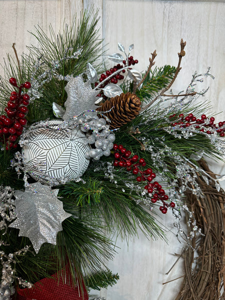 Iced Pine Winter Wreath