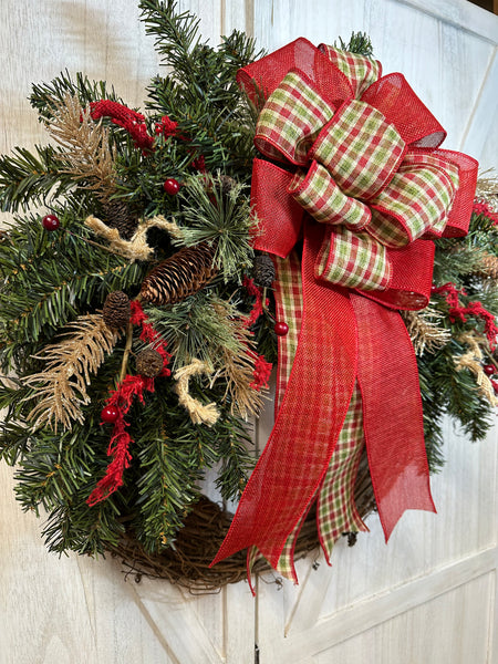 Burlap Twigs Winter Wreath