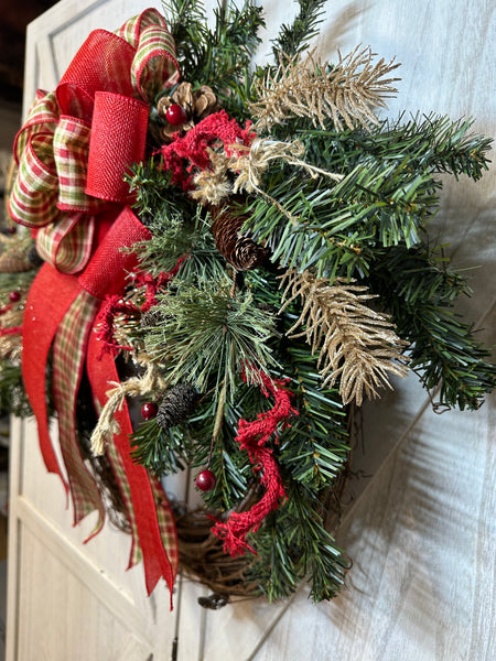 Burlap Twigs Winter Wreath