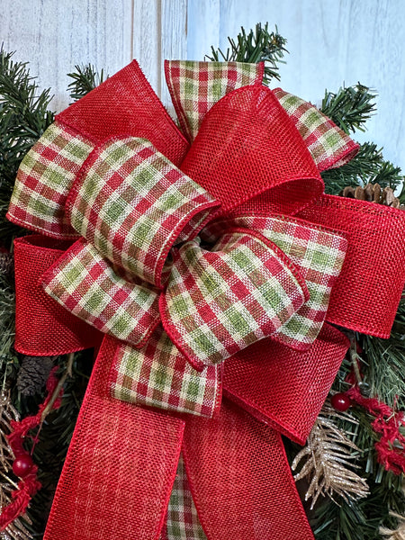 Burlap Twigs Winter Wreath