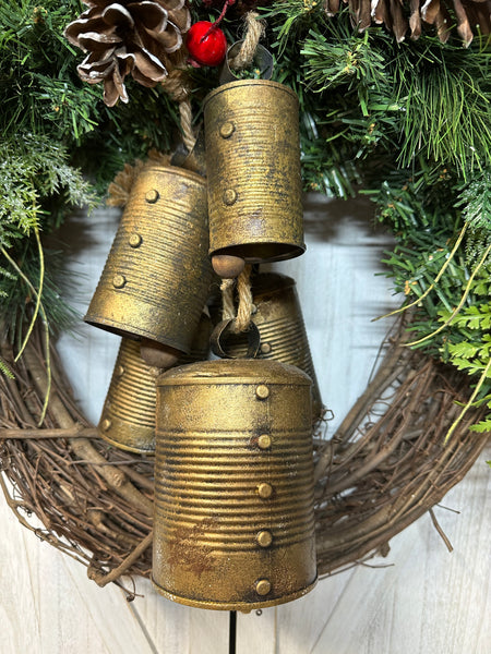 Cowbells Evergreen Wreath