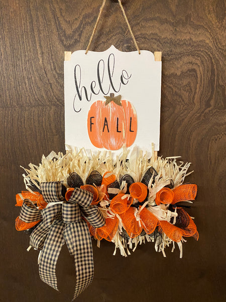 Hello Fall & Halloween Wreath - Rail